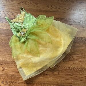 Disney Tiana Green and Yellow Dress with Floral Detail